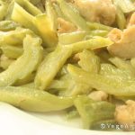 Sauteed Bitter Gourd Slices with Soya Nuggets 大豆纤块炒苦瓜
