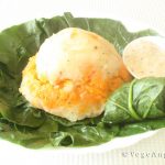 Mashed Potato and Carrot Wrapped With Kai-Lan Salad 芥兰叶包马铃薯胡萝卜泥