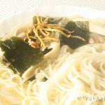 Misua Soup with Ginger and Seaweed Sprouts 海带芽面线汤