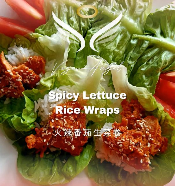 Plant-Based Spicy Lettuce Rice Wraps